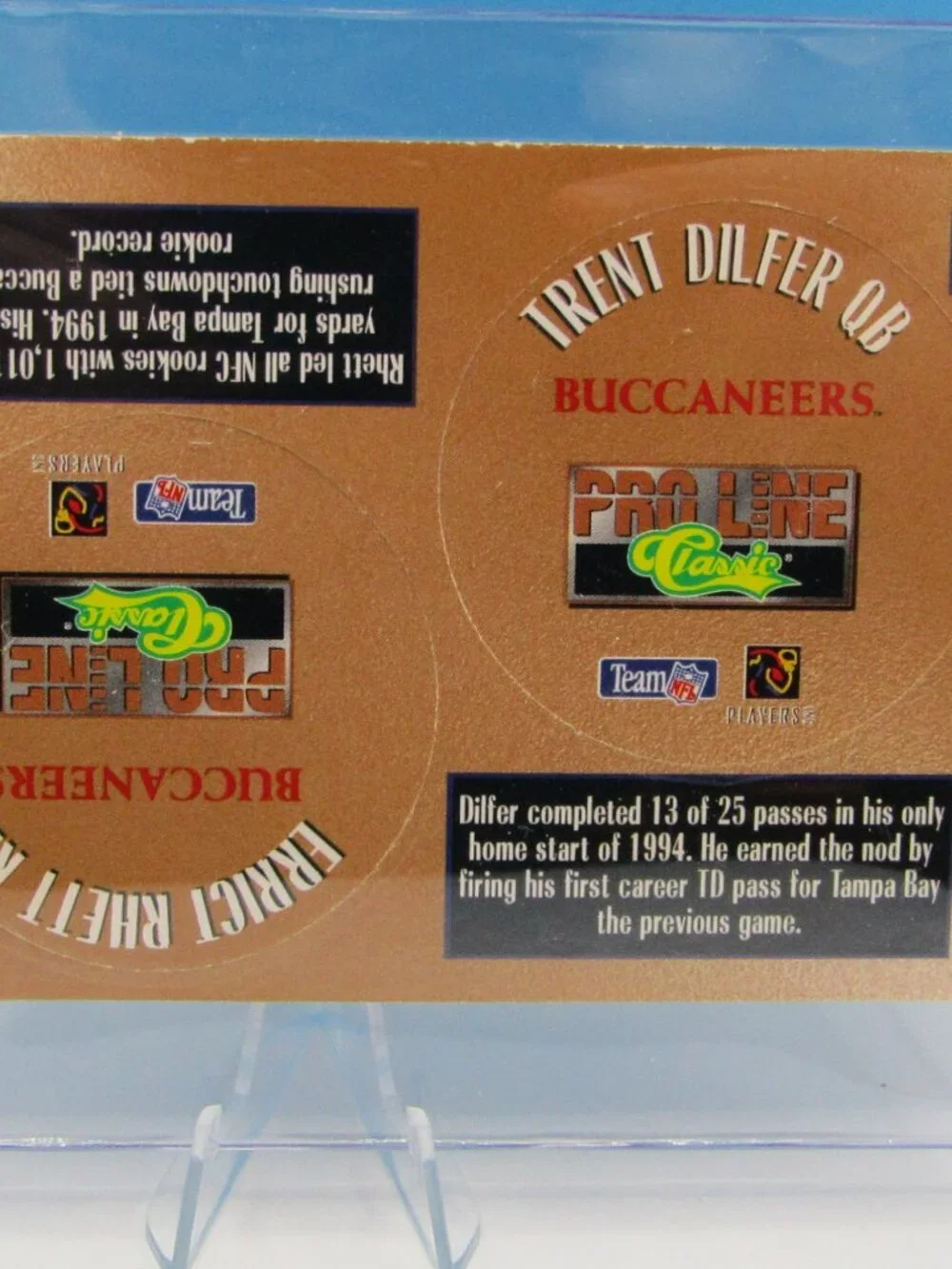 1995 Caps Football Cards | Eight Card Lot | Dilfer | Carter | Esiason | Moon